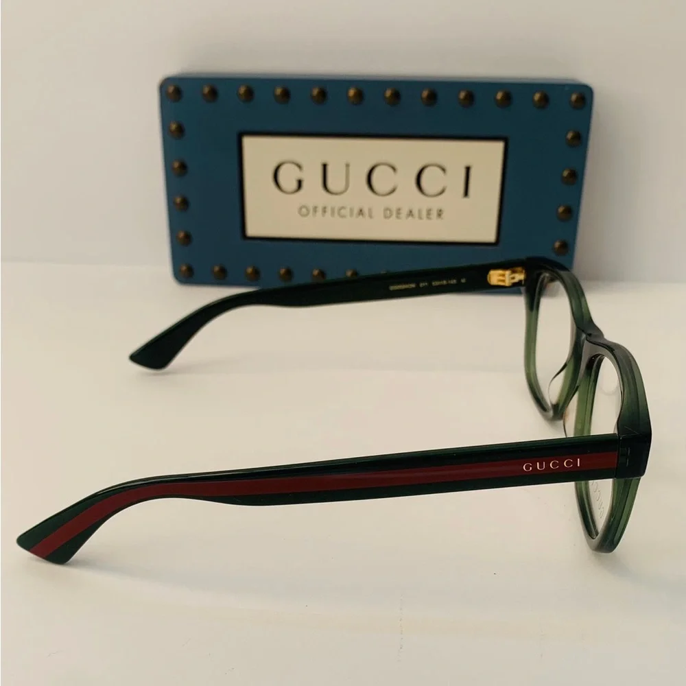 New Authentic Women GUCCI GG0004ON Green 011 Eyelashes
